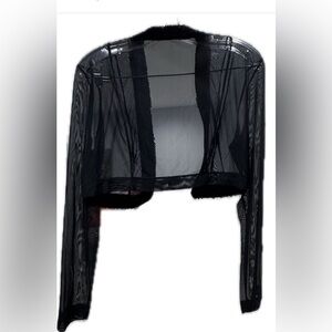 Sheer Black Mesh Shrug